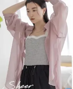 【新品】LOWRYS FARM　シアーシャツ　ピンク