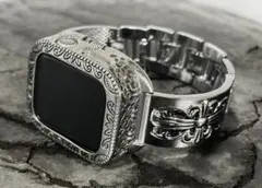 銀◎Apple Watchバンド ステンレスベルト アップルウォッチメタルカバー