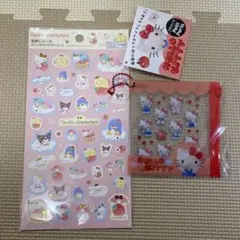 【正規品】 サンリオ キティ シール2点セット プチパーツ & 箔押しシール