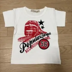 GLOBAL WORK 男の子Tシャツ ホワイト 列車プリント Sのサムネイル