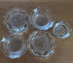 江戸切子 ガラス重箱 ☆ たち吉 ガラス皿3P - メルカリ