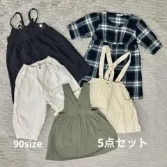 90size☆女の子服☆ワンピース、ボトム5点セット