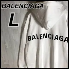 新品未着用 BALENCIAGA バックロゴホワイト パーカー size M - メルカリ