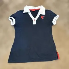 puma ネイビー　白襟　ゴルフシャツ　ポロシャツ　Tシャツ