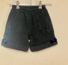 ガールズ　ハーフパンツ 110サイズ　リボン　ネイビー