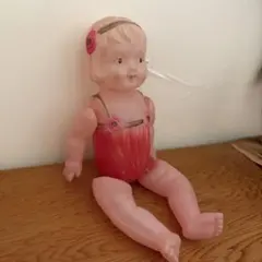 セルロイド　人形　ピンク　昭和レトロ