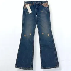 新品＊ラングラー ブーツカット ストライプ柄 デニムパンツ M