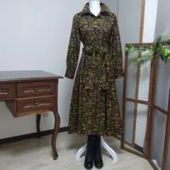 着物リメイク　大島紬シャツワンピース