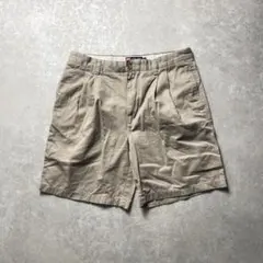 CHAPSコットンチノショーツハーフパンツベージュ2タッククラシック33古着のサムネイル