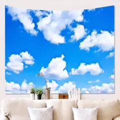 金具付きタペストリーF81　天空　撮影背景　青空　自然　解放感　晴天　壁アート