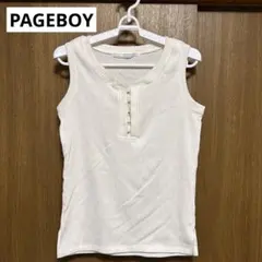PAGEBOY ページボーイ トップス ヘンリーネック タンクトップ ホワイトのサムネイル
