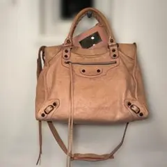 正規品】バレンシアガ ハンドショルダーバッグ　クラシック ピンク ミラー付きのサムネイル