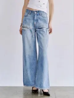 新品・未使用ok.soon original wide denim blue 4 - メルカリ