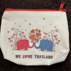 タイお土産　ゾウのポーチ　タイ雑貨　THAILAND コスメポーチ　ミニポーチのサムネイル