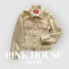 PINK HOUSEピンクハウス/シープレザージャケット/ベージュ/M/難あり