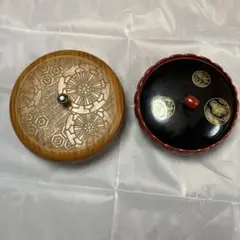 【昭和レトロ】　菓器　菓子入れ　蓋付　小物入れ 菓子鉢　2個セット