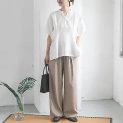 【Taさん専用】かぐれ　ベージュ オールインワン リネン Taさん専用】かぐれ ベージュ オールインワン リネン - メルカリ