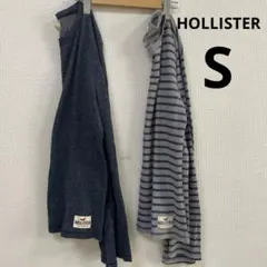 【2枚セット】HOLLISTER 長袖　トップス　ネイビー　ボーダー　S