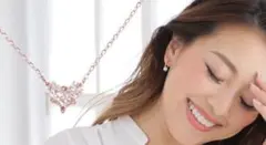 【新品】雑誌掲載！レア！ミステリアスハート風ジルコニアネックレスゴールドYG