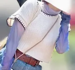 ZARA クロップドベスト