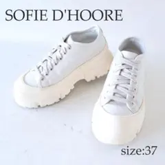 美品ソフィードール　厚底レザースニーカー　オフホワイト37 イタリア製