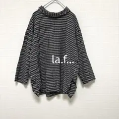ラエフ バンドカラースキッパーシャツ とろみ シアー ブラウン 美品 