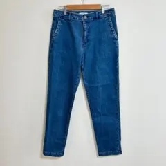 AIGLE ストレッチデニムパンツ テーパード インディゴブルーのサムネイル