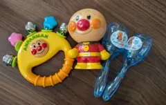 アンパンマン おもちゃセット　ガラガラ&人形&マラカス