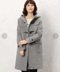 green label relaxing グレーダッフルコート