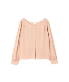 【美品】プロポーションボディドレッシング2Wayパール釦サテンブラウス