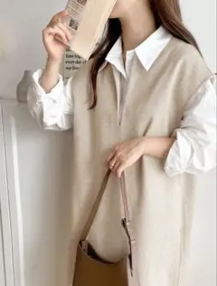 classicalelf ニットロング丈ジャンパースカート