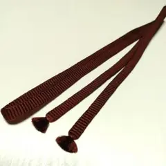 三分紐　茶色　正絹