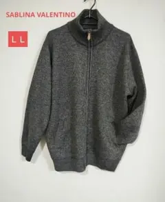 暖かい❗️SABLINA VALENTINO 裏フリース ニットブルゾン 2L