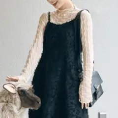 LOWRYSFARM ヘンケイ　シアー　ハイネック　ロングスリーブ　トップス