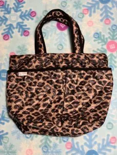 【匿名配送 新品】BEAMS LIGHTS レオパード柄キルティングトートバッグ