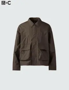 UNIQLO C コットンショートブルゾンサイズＬ　美品ブラウン　■ユニクロU