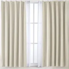 遮光カーテン ベージュ 4枚組　99.9%遮光