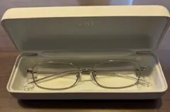 JINS シルバー メガネ ケース付き