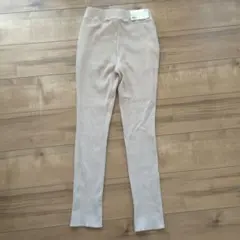 リブレギンスパンツ 　ベージュ Sサイズ