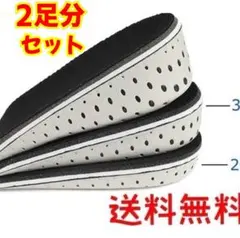 シークレットインソール 中敷き ヒール身長アップ メンズ レディース2足分4個入のサムネイル