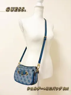 GUESS ISABEL ショルダーバッグ ホワイト ハートチャーム付 - メルカリ