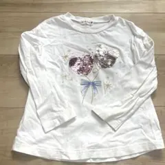 branthes スパンコール　長袖カットソー ホワイト