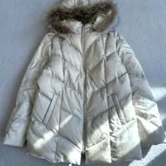 【超希少サイズ】アンタイトル　ラクーンファー　ダウンコート　ゴールド　2way