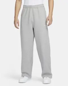 Sサイズ NIKE ソロスウッシュ オープンヘム スウェットパンツ グレー