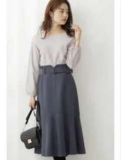 プロポーションボディドレッシング 千鳥柄ジャガードマーメイドスカート S