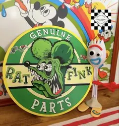ラットフィンク①　木製看板　アメリカン雑貨　アメリカンフェンス　世田谷ベース