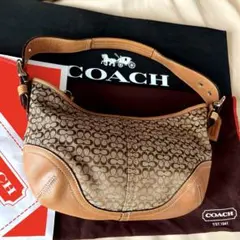 COACH コーチ　シグネチャー　キャンパス　ショルダーバッグ ホーボ
