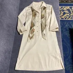 ロペ*ROPE*洗える！膝丈　ボタン付きワンピース*М 9号