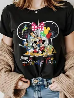 Disney Trip ミッキー Tシャツ ブラック 【新品】 サイズ6種類