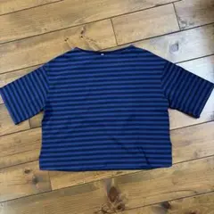 お値下げしました❗️ユニクロネイビー ストライプ 半袖Tシャツ S
